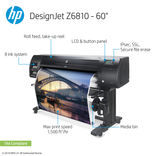 HP DesignJet Z6810 Large Format Photo Printer - 60